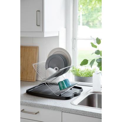 Steel-Function foldbart opvaskestativ, stål/plastik, sort