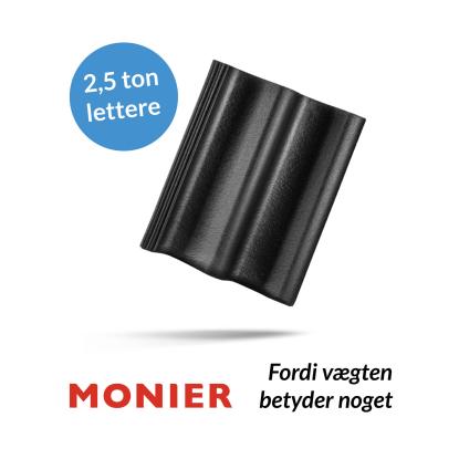 Monier B&C 25 Classic betontagsten, sort