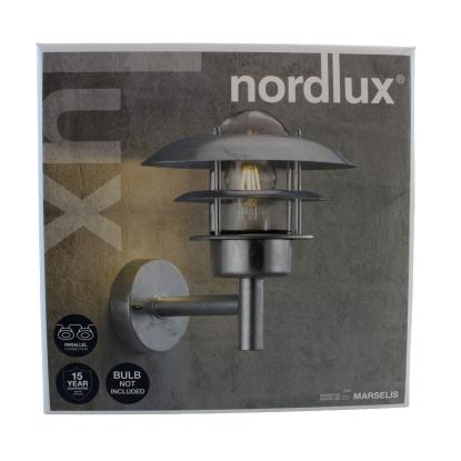 Nordlux væglampe udendørs shine Marsellis galvaniseret
