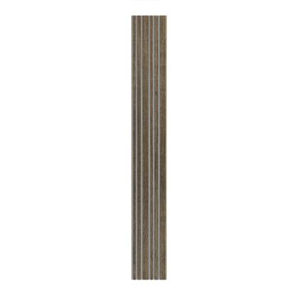 I-Wood Basic Mixed akustikpanel, sort olieret, grå filt og lys kerne, egefiner, 16 x 300 mm 