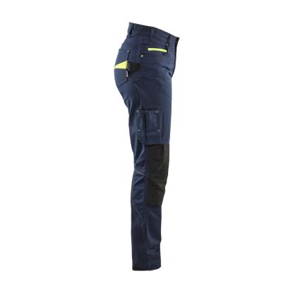 Blåkläder 7195 dame service buks med stretch, mørk marineblå/hi-vis gul