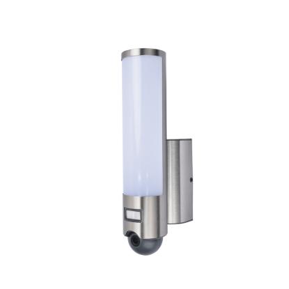 LUTEC connect ELARA udendørs LED væglampe med kamera og sensor, H33,4 cm, IP44, rustfrit stål