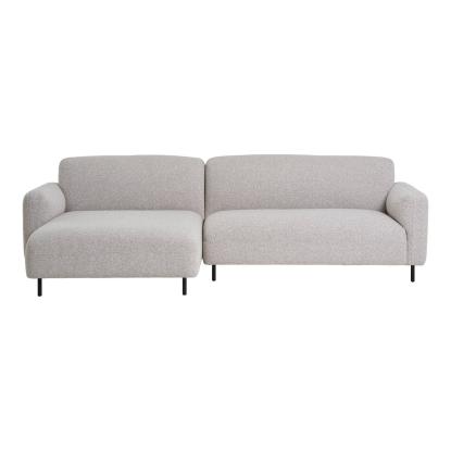 Salvador loungesofa i lysegrå bouclé - venstrevendt
