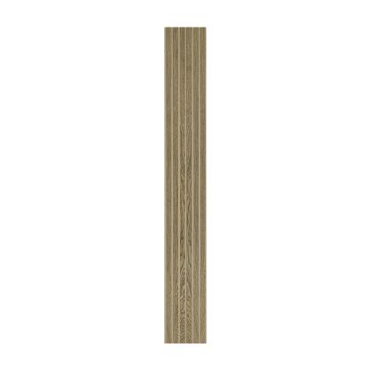 I-Wood Basic Original akustikpanel, mørkebrun olieret, beige filt og lys kerne, egefiner, 16 x 300 mm 
