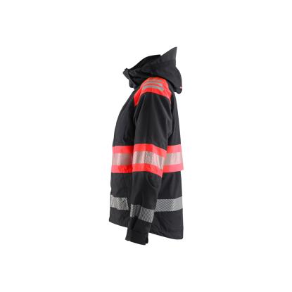 Blåkläder 4430 dame high vis skaljakke, sort/hi-vis rød