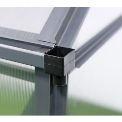 Westmann Flora 610 drivhus, aluminium/polycarbonat, antracitgrå - 5,99 m²