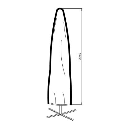 Venture Design Klas parasolovertræk, grå, 225 x 40 cm