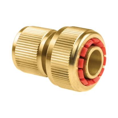 Cellfast slangekobling med stop, messing, 3/4"