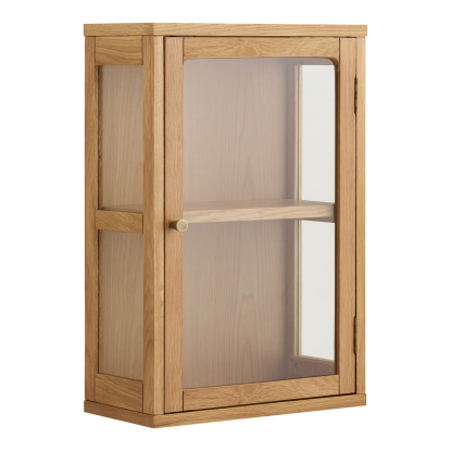 Zamora væghængt vitrine, eg/egefiner, 60 x 40 x 20 cm