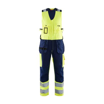 Blåkläder 2653 high vis helbuks, hi-vis gul/marineblå
