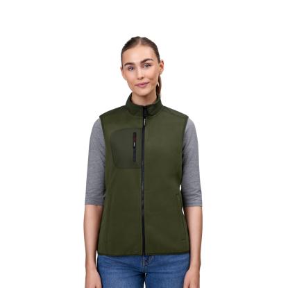 ID 0747 Bonded fleecevest, dame, oliven