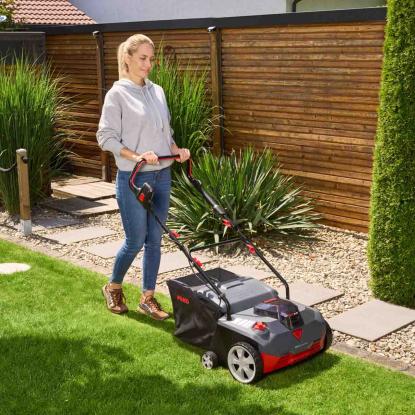 AL-KO 38.6 Li Combi Care Comfort vertikalskærer med 2 x 2,5 Ah, 18 V/36 V batterier og lader, 400 m²