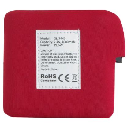 Glovii batteri til fleecevest med varme, GLI7440, 2600 mAh