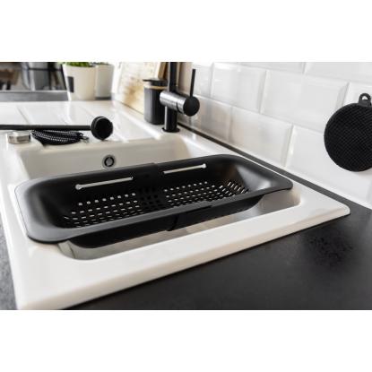 WENKO Kitchen Sivo skyllekurv til vask, justerbar 37-50 cm