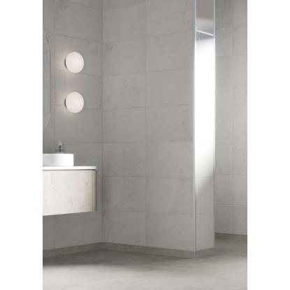 Fibo 3D vådrumspanel med 60 x 30 cm fliselook, 10 x 600 x 2400 mm, gris grande 