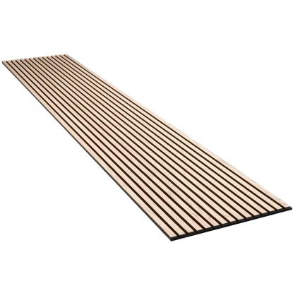 FOG & VENØ Fjordwall akustikpanel, ask, sort MDF, sort filt, 600 x 2400 x 19 mm