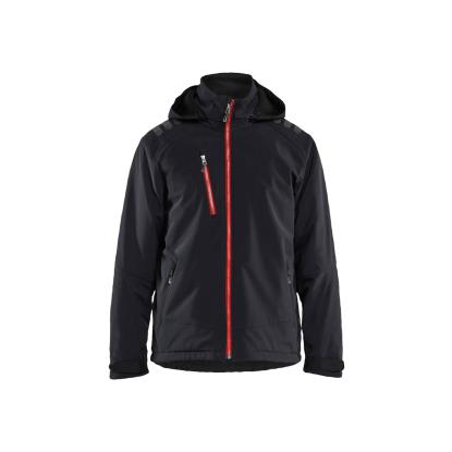 Blåkläder 4750 letforet vinter softshelljakke, sort/rød