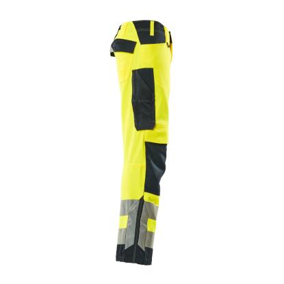 MASCOT SAFE SUPREME Kendal arbejdsbukser med knælommer, hi-vis gul/mørk marine