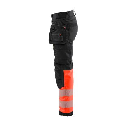 Blåkläder 1821 high vis softshell buks, sort/hi-vis rød