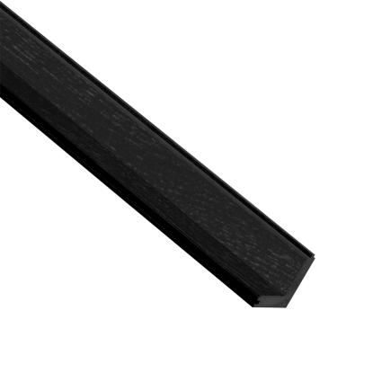 I-Wood UniPanel indvendigt hjørne, sortmalet, sort kerne, egefiner, 17 x 55 x 2780 mm