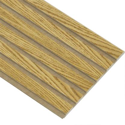 I-Wood Medio+ Original akustikpanel, brun olieret, brun filt og lys kerne, egefiner, 16 x 300 mm