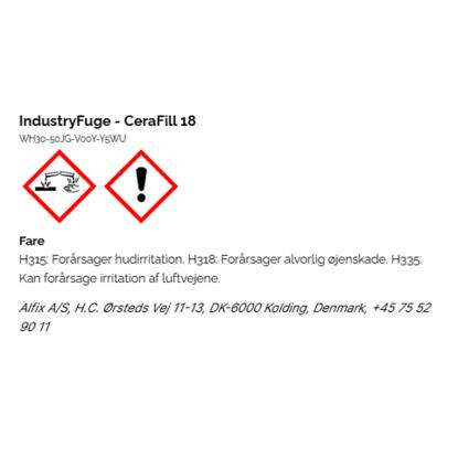 Alfix IndustryFuge CeraFill 18 fugemasse, koksgrå - 20 kg