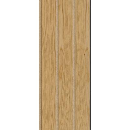 I-Wood Basic 3-lamel akustikpanel, klar olieret, brun filt og sort kerne, egefiner, 17 x 300 mm 