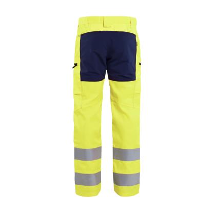 Blåkläder 1585 high vis buks med stretch, hi-vis gul/marineblå