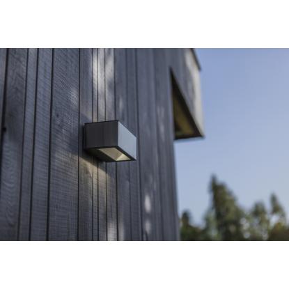 LUTEC GEMINI udendørs LED væglampe, up/down, H6,5 cm, IP54, 4000K, rustfrit stål