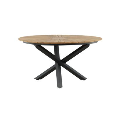 Venture Design Mexico rundt havebord, teaktræ, sort/natur, Ø140 cm