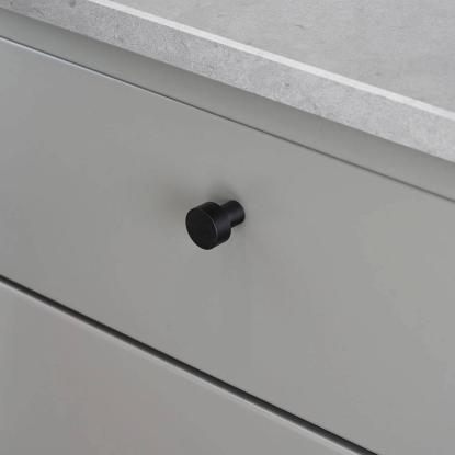 Beslag Design Mood knop, Ø18/20 mm, mat sort