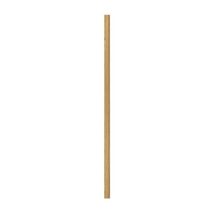 I-Wood afslutningsliste til 4-lamel akustikpanel, klar olieret, brun filt og sort kerne, egefiner, 17 x 67 mm