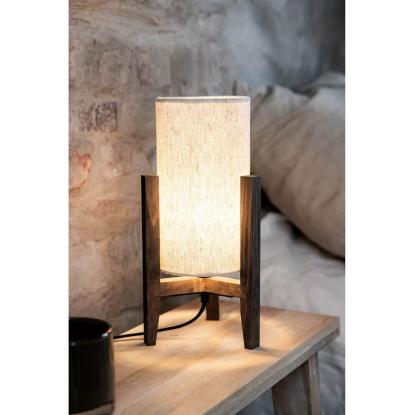 Markslöjd Eruca bordlampe, Ø17 x 34 cm, træ/beige