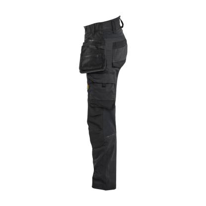 Blåkläder 7170 striker dame håndværkerbuks med stretch, sort/sort