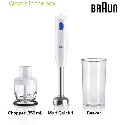 Braun MQ10.201M MultiQuick 1 stavblender og minihakker