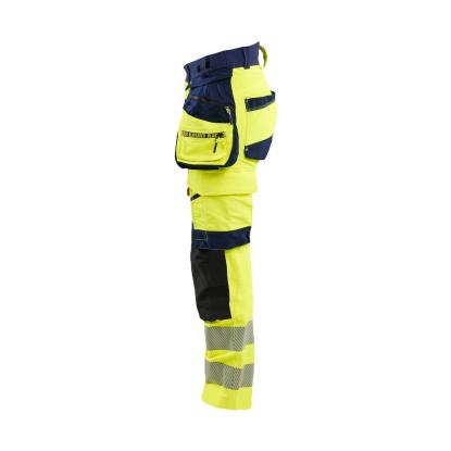 Blåkläder 7022 dame high vis buks 4-vejs stretch, hi-vis gul/marineblå