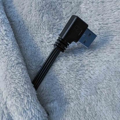 Glovii blød poncho med varme og USB-tilslutning, kompatibel med enhver 2A powerbank, grå