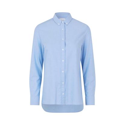 Seven Seas S63 Oxford skjorte, lang, modern, dame, lys blå