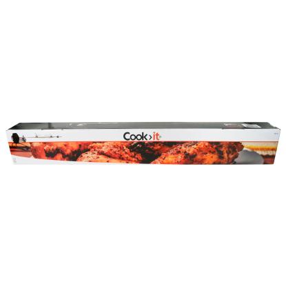 Cook>it rotisseri til 3 og 4 brænders gasgrill med 10x10 mm spyd, rustfri