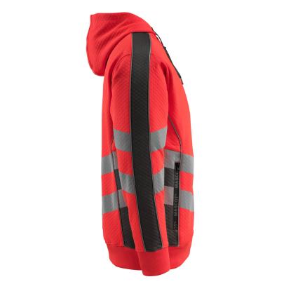 MASCOT SAFE SUPREME Corby hættetrøje med lynlås, hi-vis rød/mørk antracit