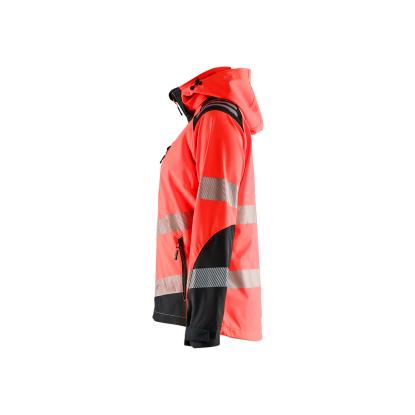 Blåkläder 4791 dame high vis softshelljakke, hi-vis rød/sort
