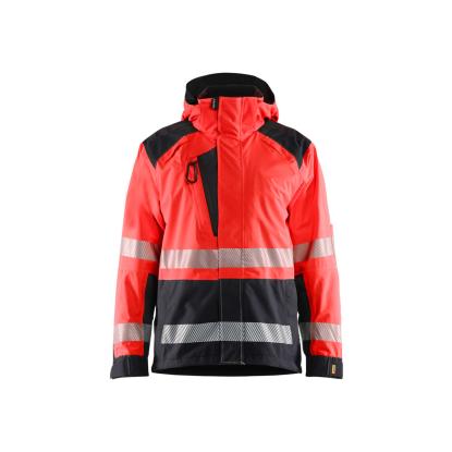 Blåkläder 4435 high vis skaljakke, hi-vis rød/sort