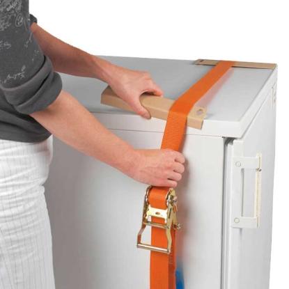 Jumbo bagagerem med kantbeskytter, 2-delt, orange, 38 mm, 6 meter