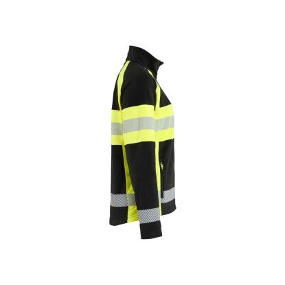 Blåkläder 4718 dame microfleece jakke, sort/hi-vis gul