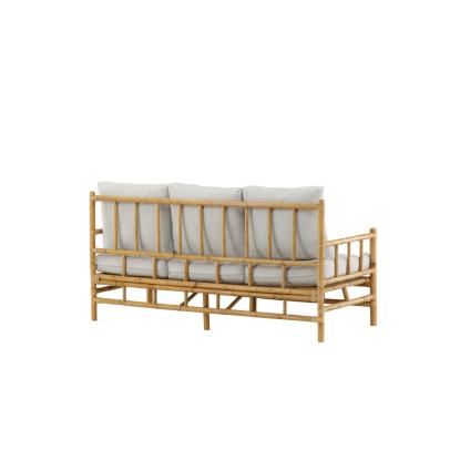 Venture Design Cane 3 personers sofa, lysegrå/natur
