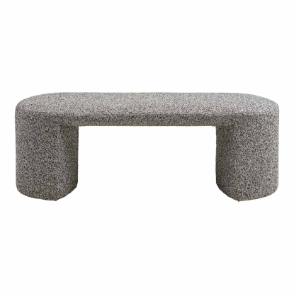 Westport bænk, bouclé, sort/hvid, 120 cm