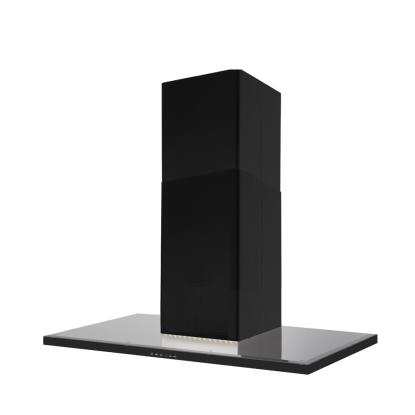 Silverline SL3122 Nordic Dark væghængt emhætte, sort/sort glas, 60 cm