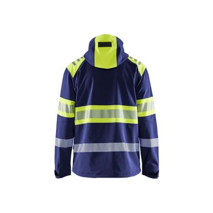 Blåkläder 4494 high vis softshell jakke, marineblå/hi-vis gul