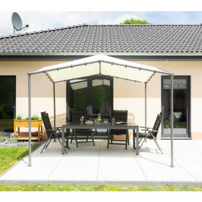ShelterLogic Canopy Pacifica pavillon, polyester, lysegrå, 271 x 317 x 317 cm