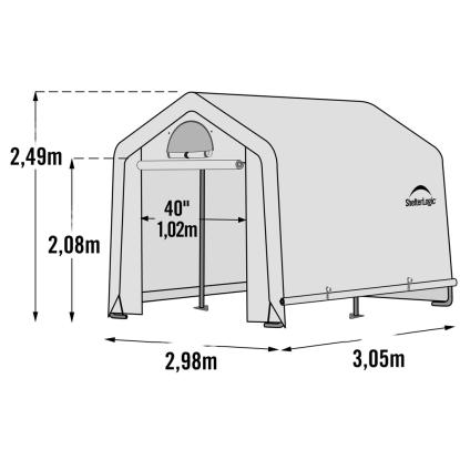 ShelterLogic drivhus, hvid - 9 m²